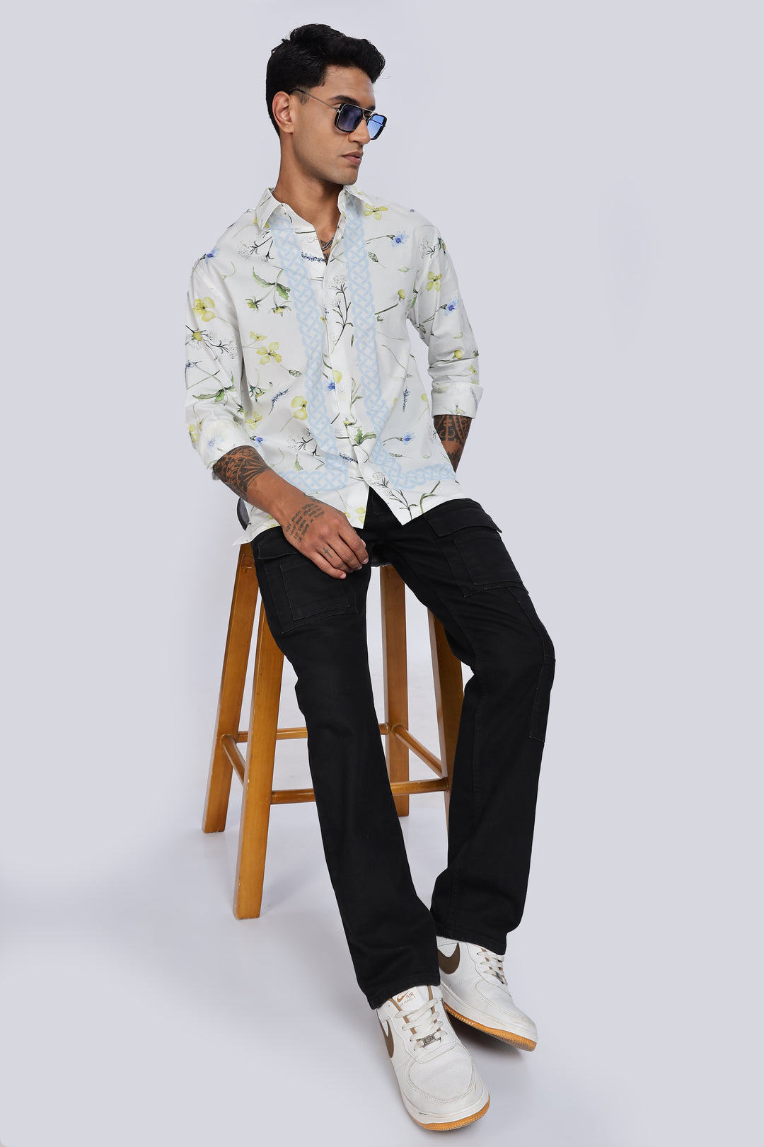 Floral Block Printed Shirt