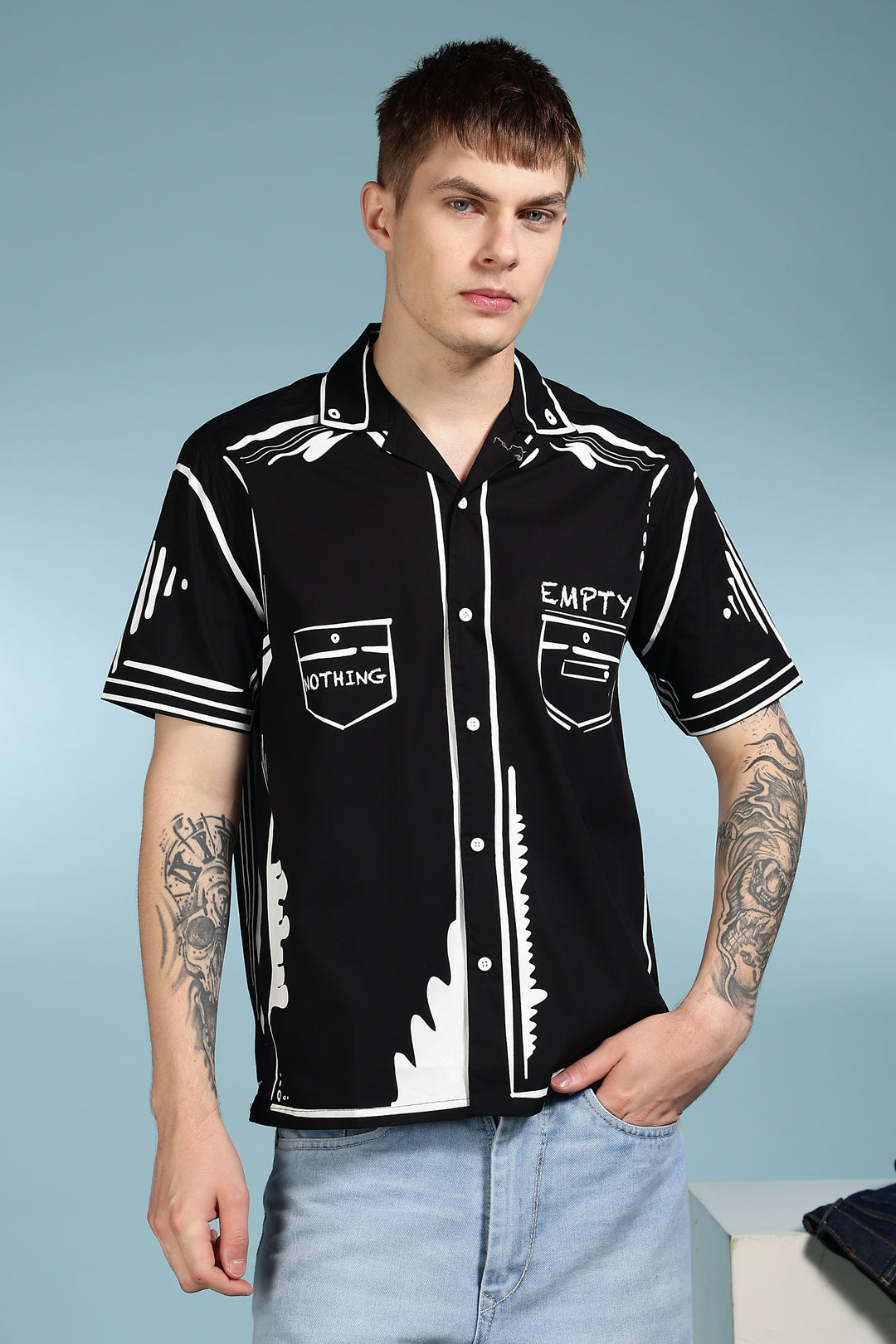 Outline : Black Cuban Shirt