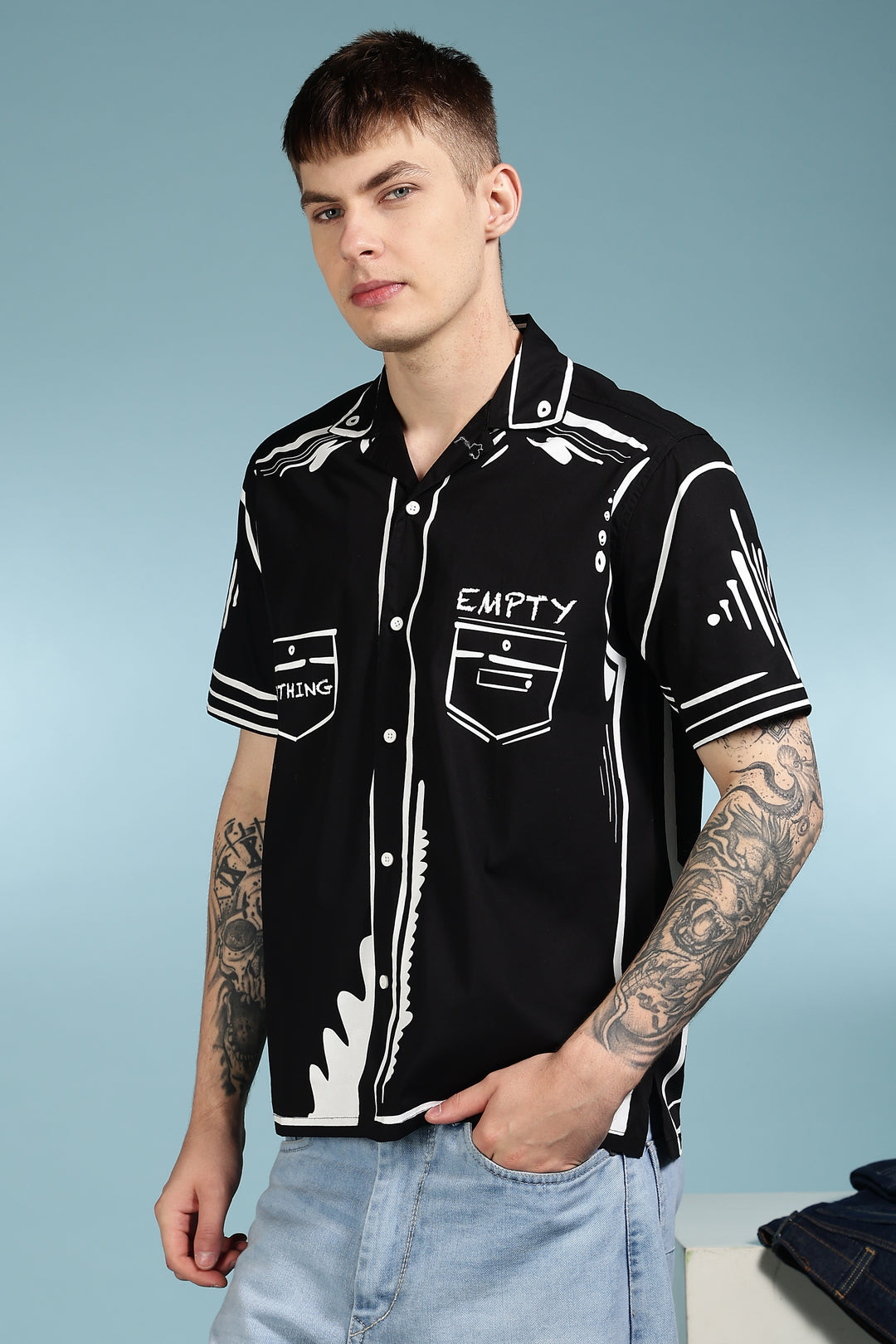 Outline : Black Cuban Shirt