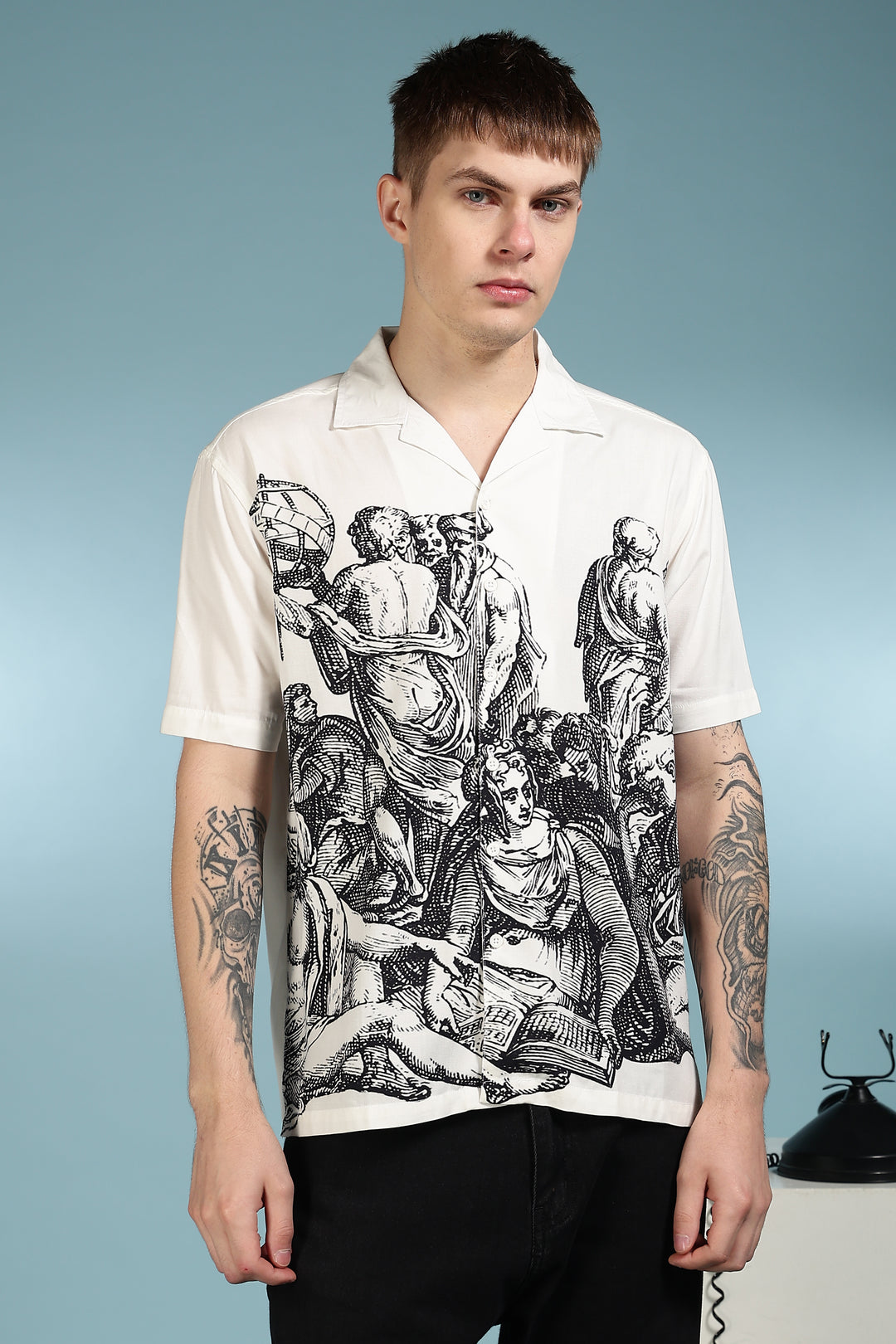 Neolithic art Cuban Shirt