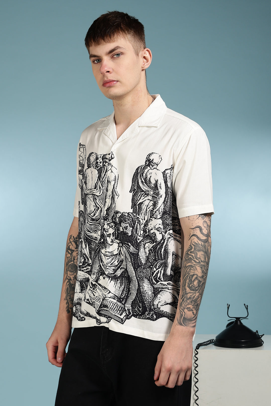 Neolithic art Cuban Shirt
