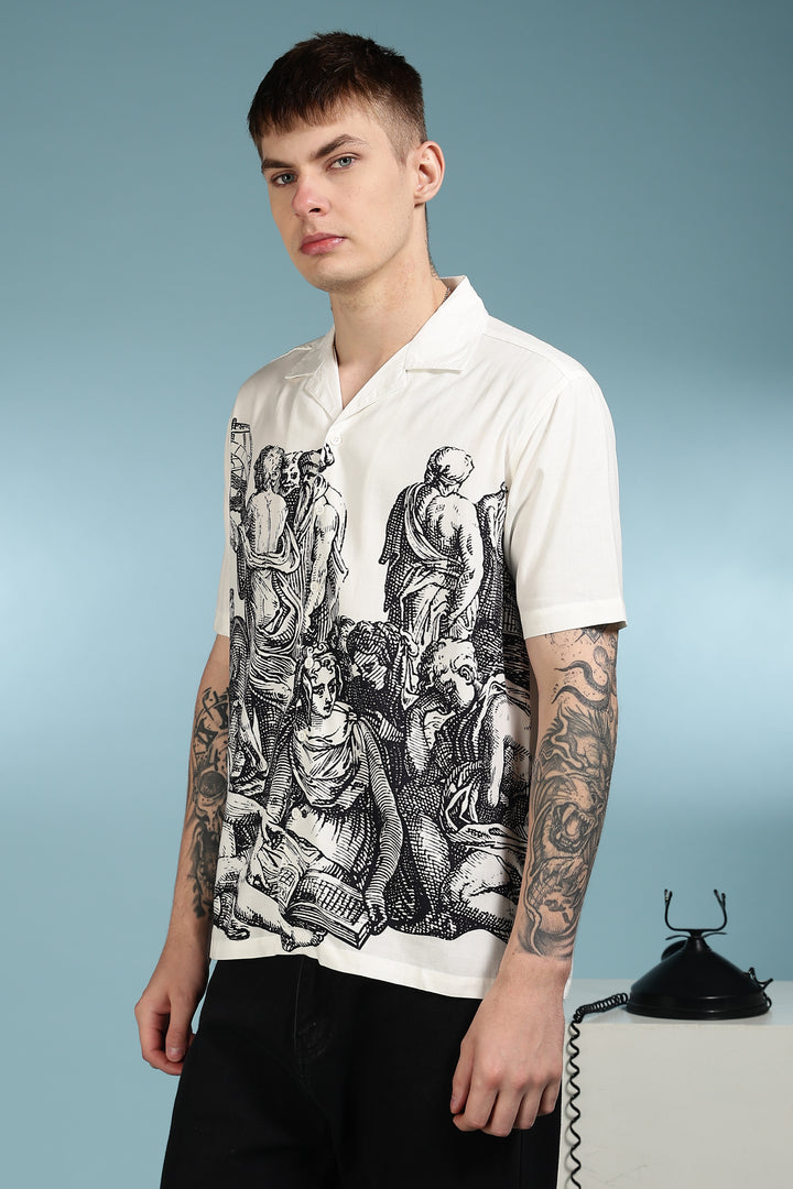Neolithic art Cuban Shirt