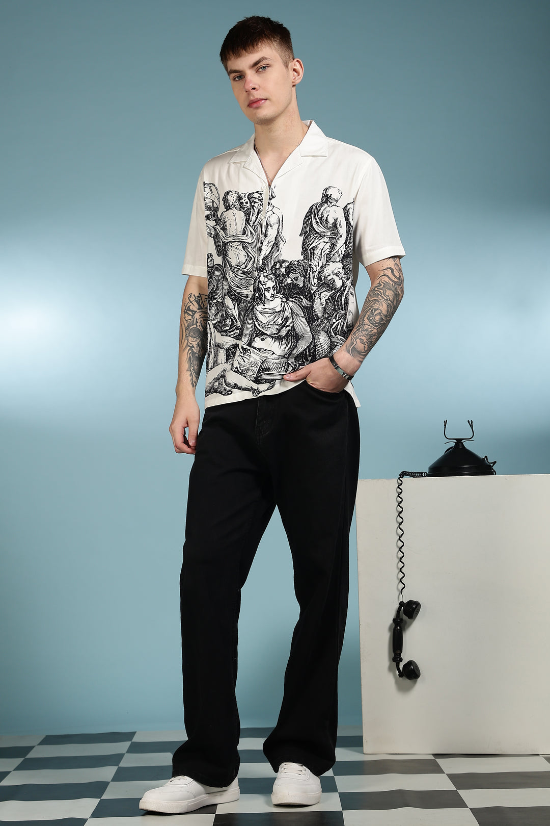 Neolithic art Cuban Shirt