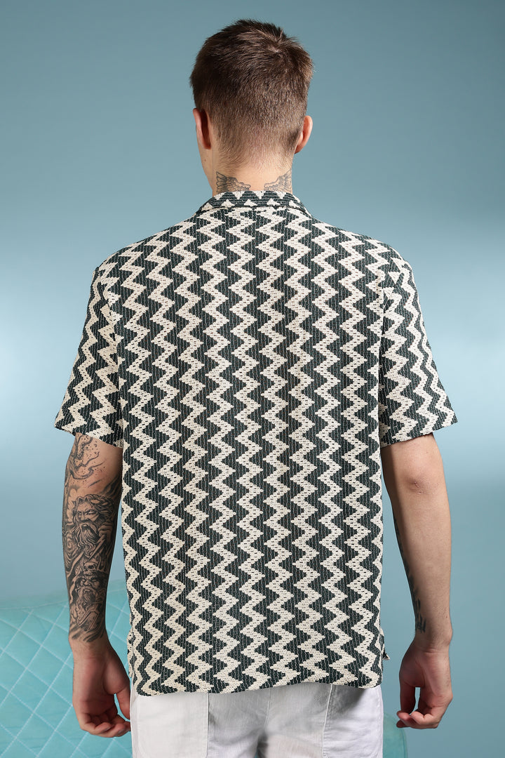 Twisty Green Crochet Shirt