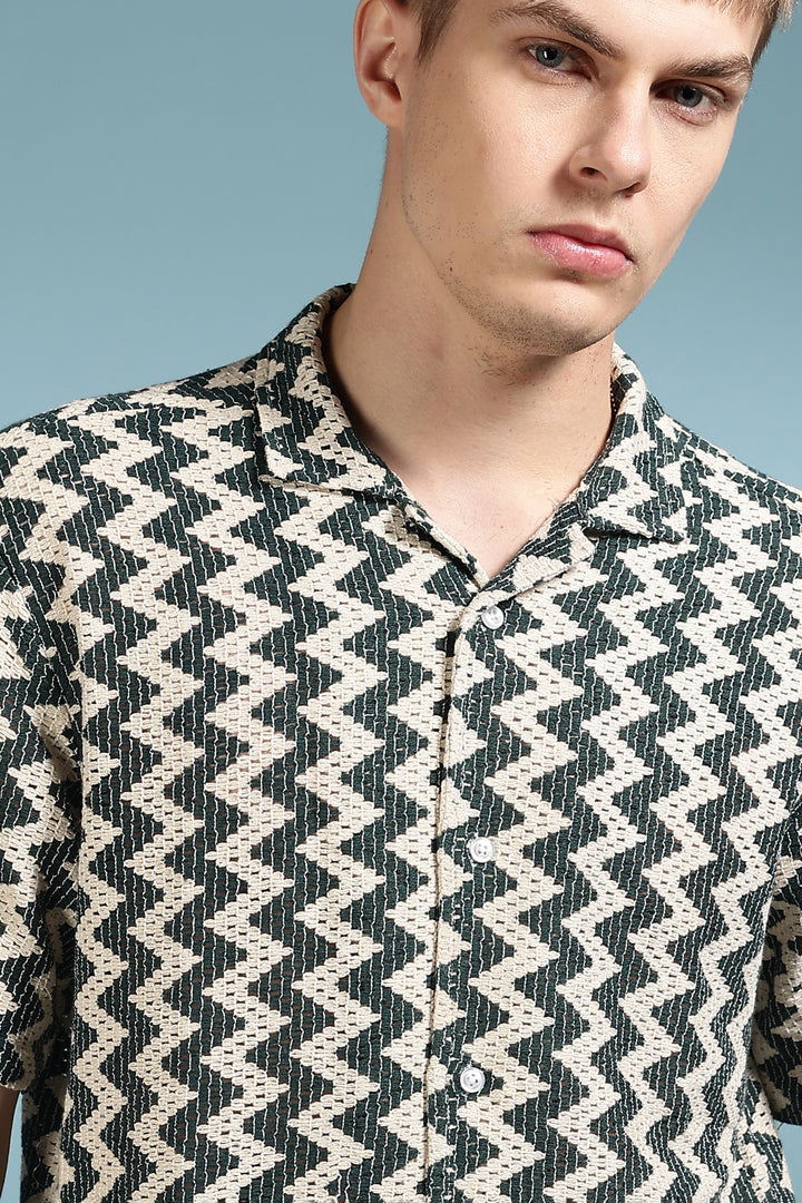 Twisty Green Crochet Shirt