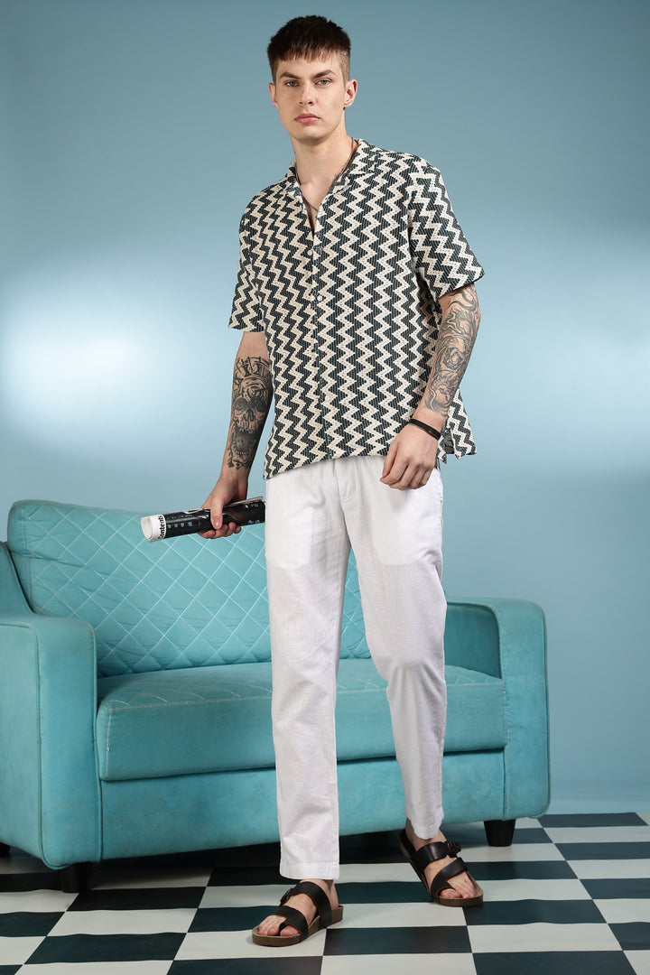 Twisty Green Crochet Shirt