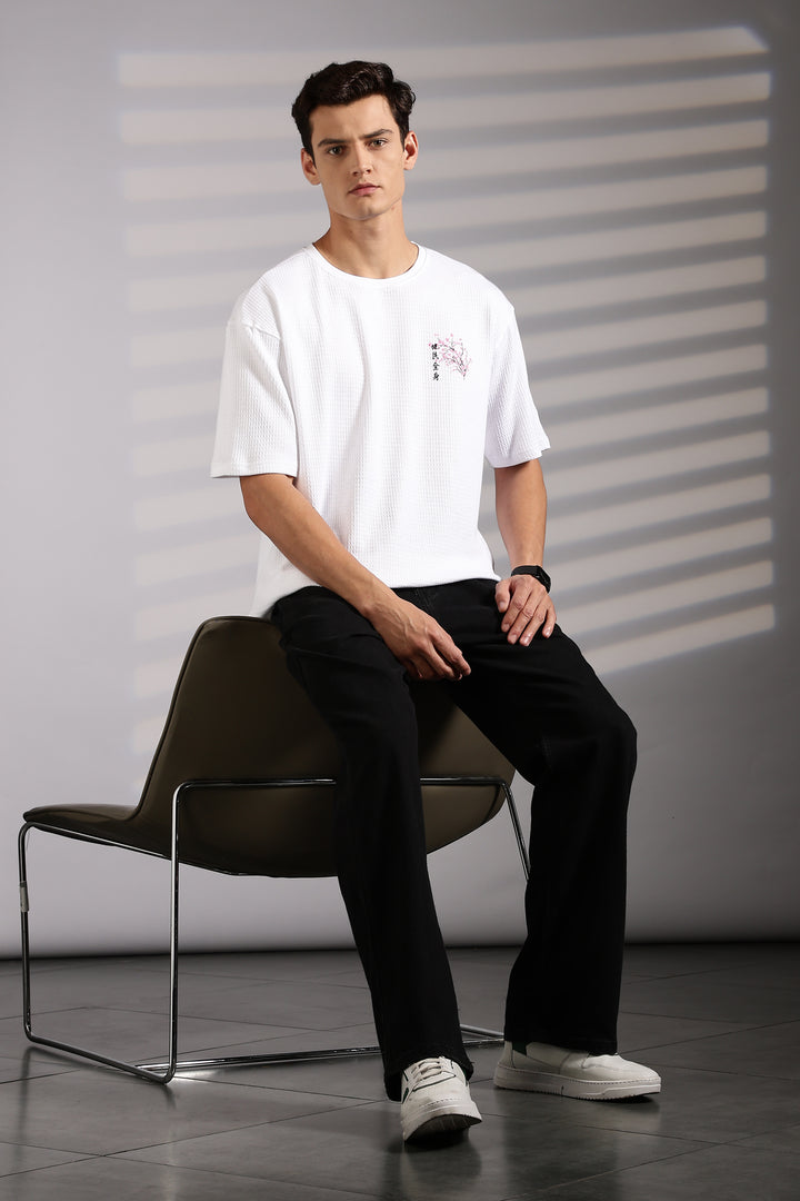 Japanese Blossom White Oversized tshirt