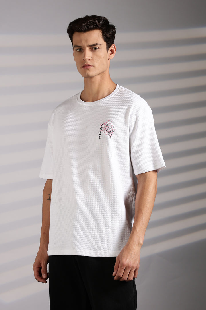 Japanese Blossom White Oversized tshirt