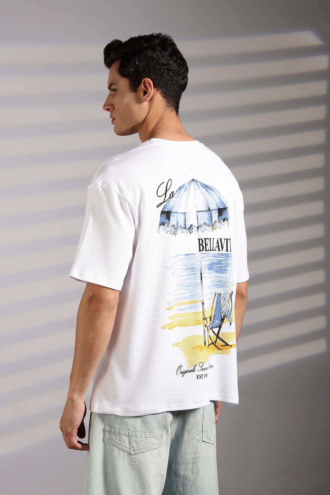 French Sunset Textured fabric oversized Tshirt
