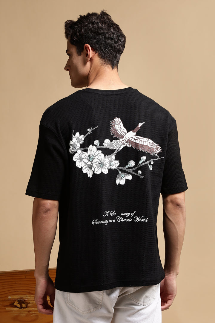 Sanctuaire Black Oversized T- Shirt