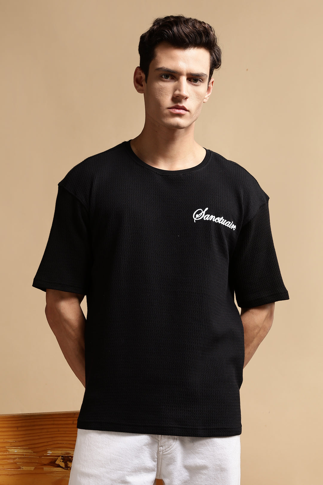 Sanctuaire Black Oversized T- Shirt
