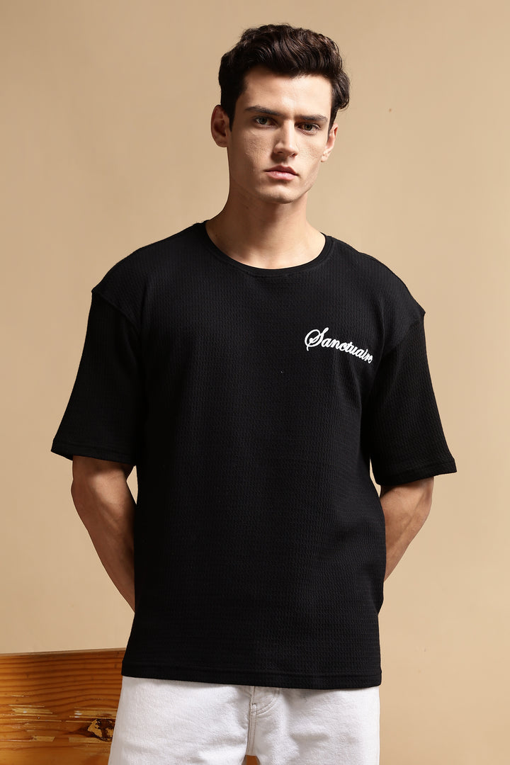 Sanctuaire Black Oversized T- Shirt