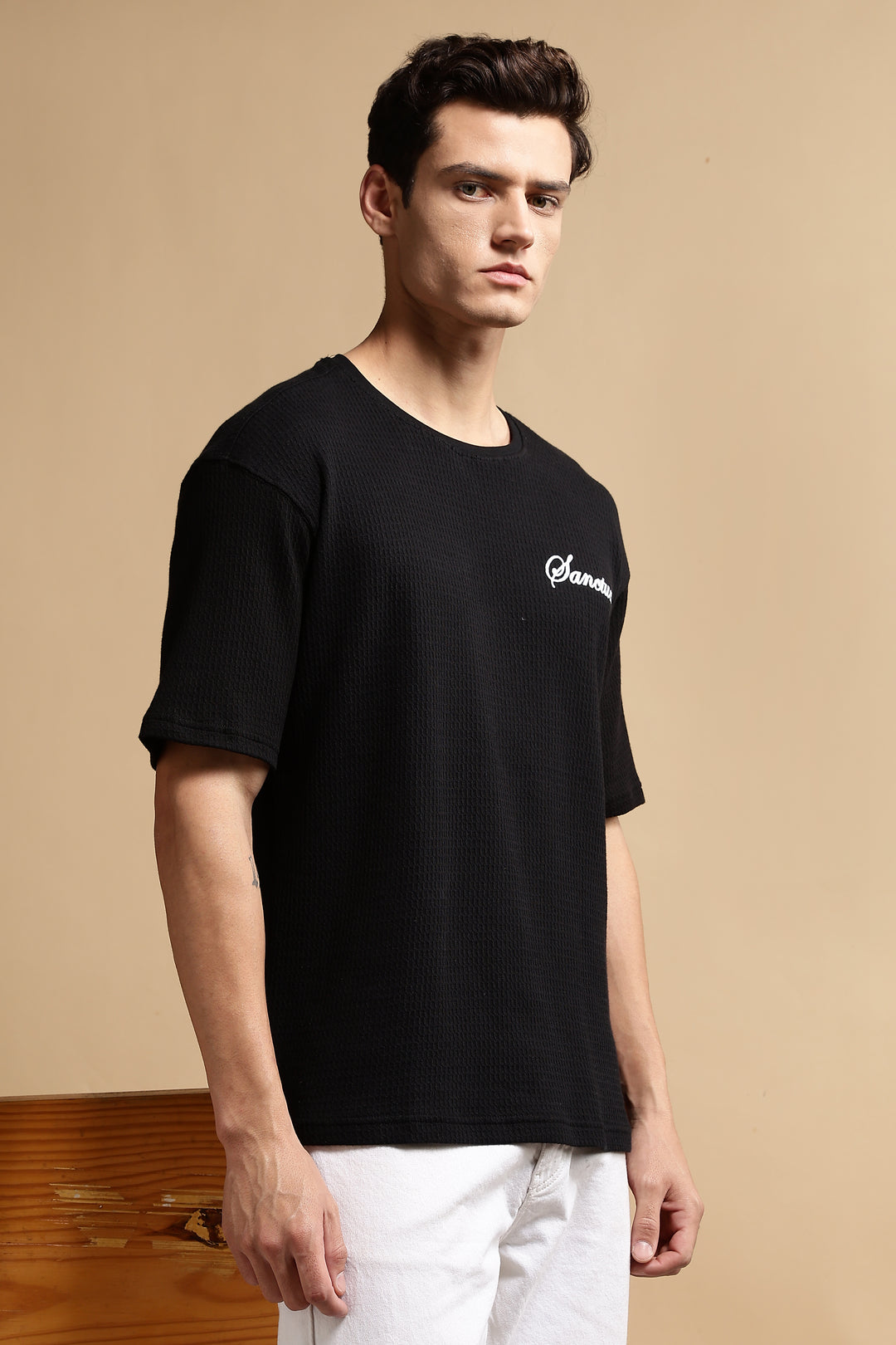 Sanctuaire Black Oversized T- Shirt