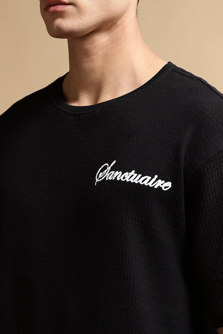 Sanctuaire Black Oversized T- Shirt