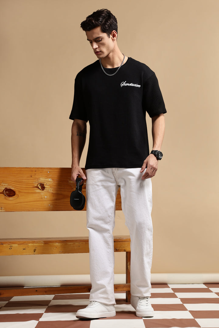 Sanctuaire Black Oversized T- Shirt