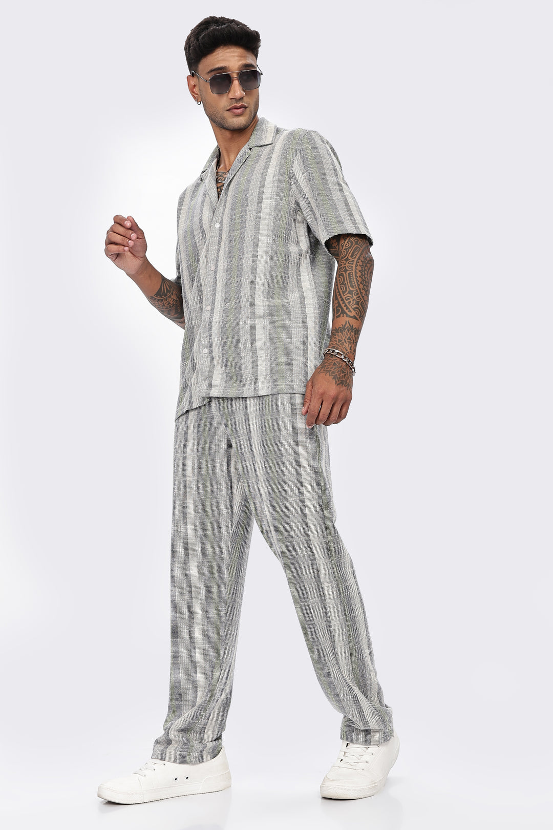 Stripes Jaquard Co-ord Set