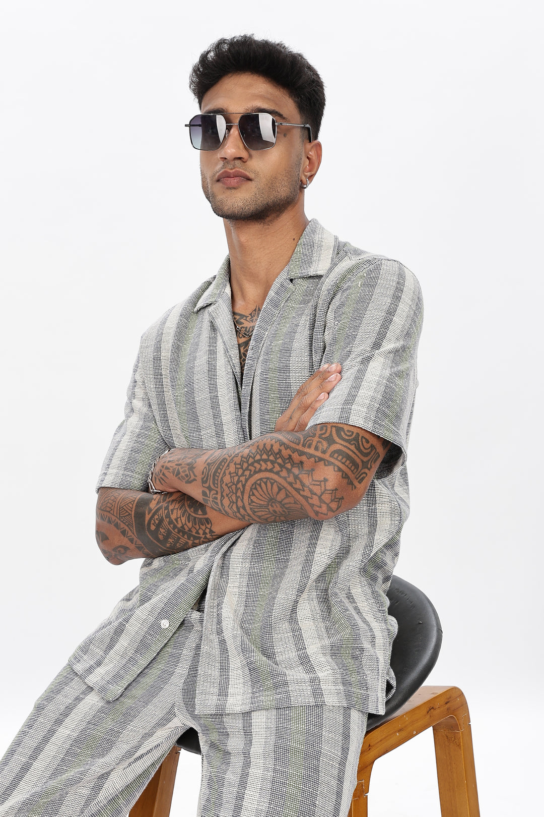 Stripes Jaquard Co-ord Set