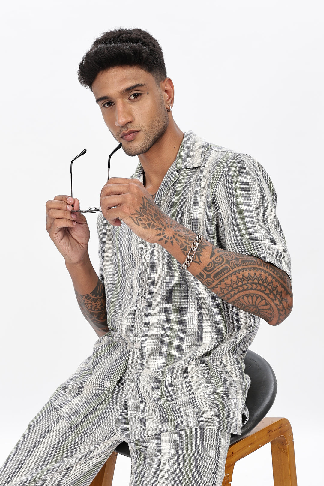 Stripes Jaquard Co-ord Set