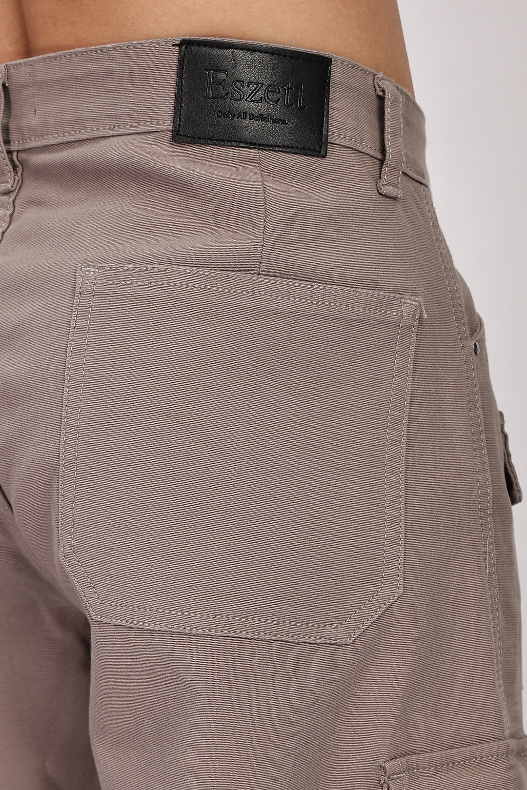 Utility: Multi-Pockets Cream Twill Cargo Pants