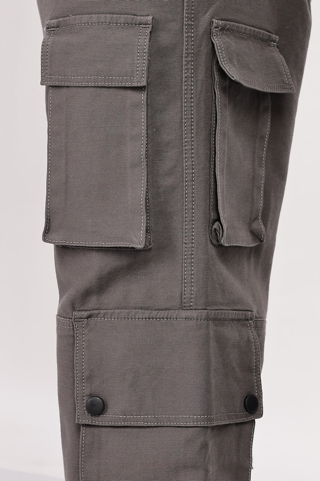 Baggy Greyish Brown Premium Cotton Cargo Pants