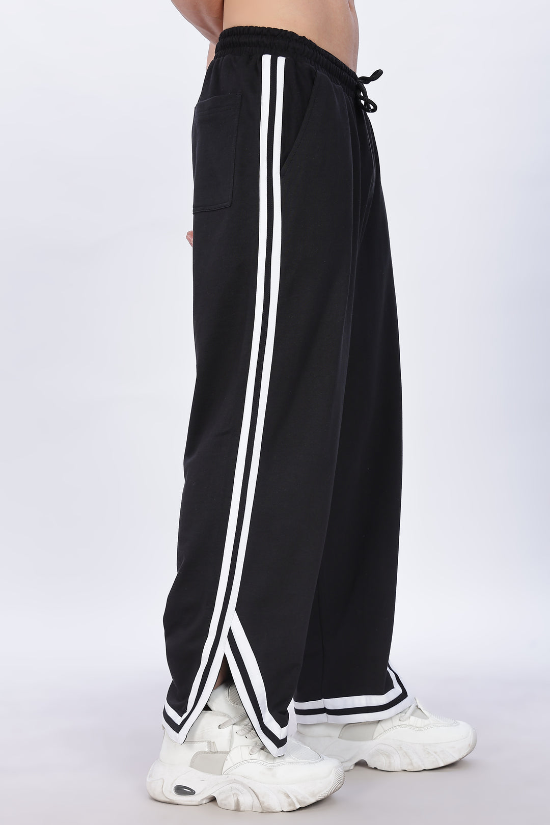 Side Cut: Black Joggers