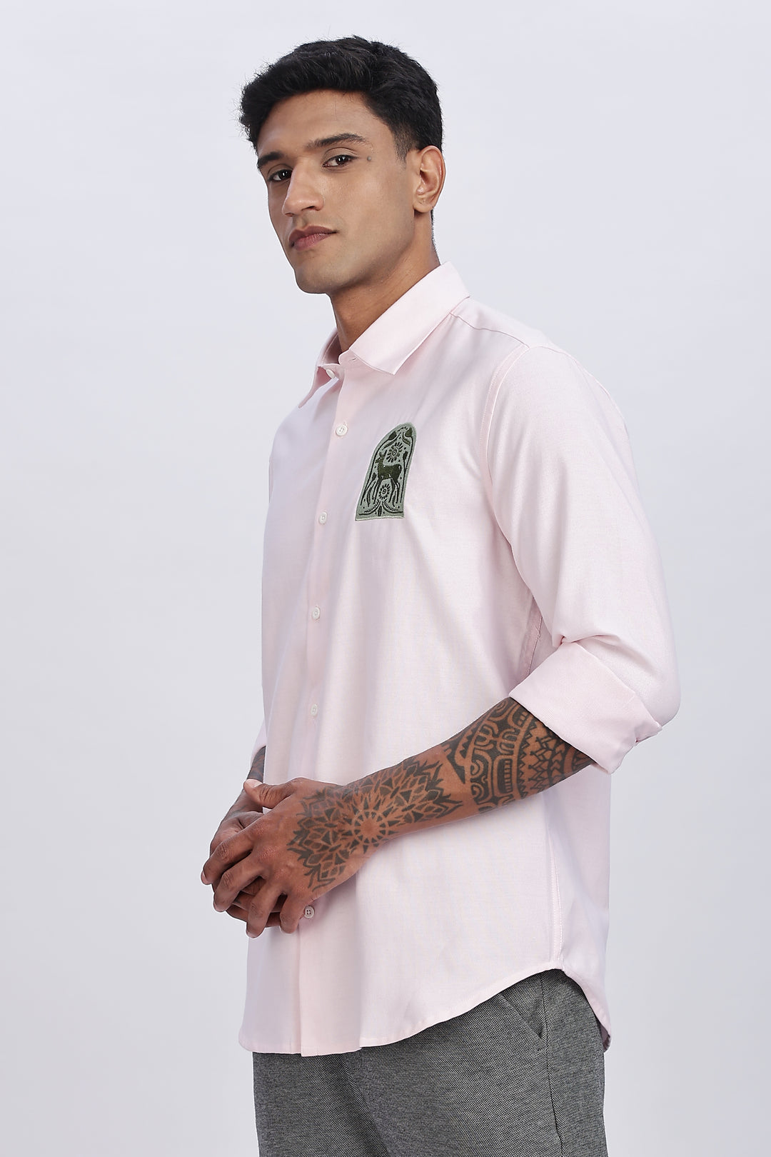 Deer Embroidery Shirt