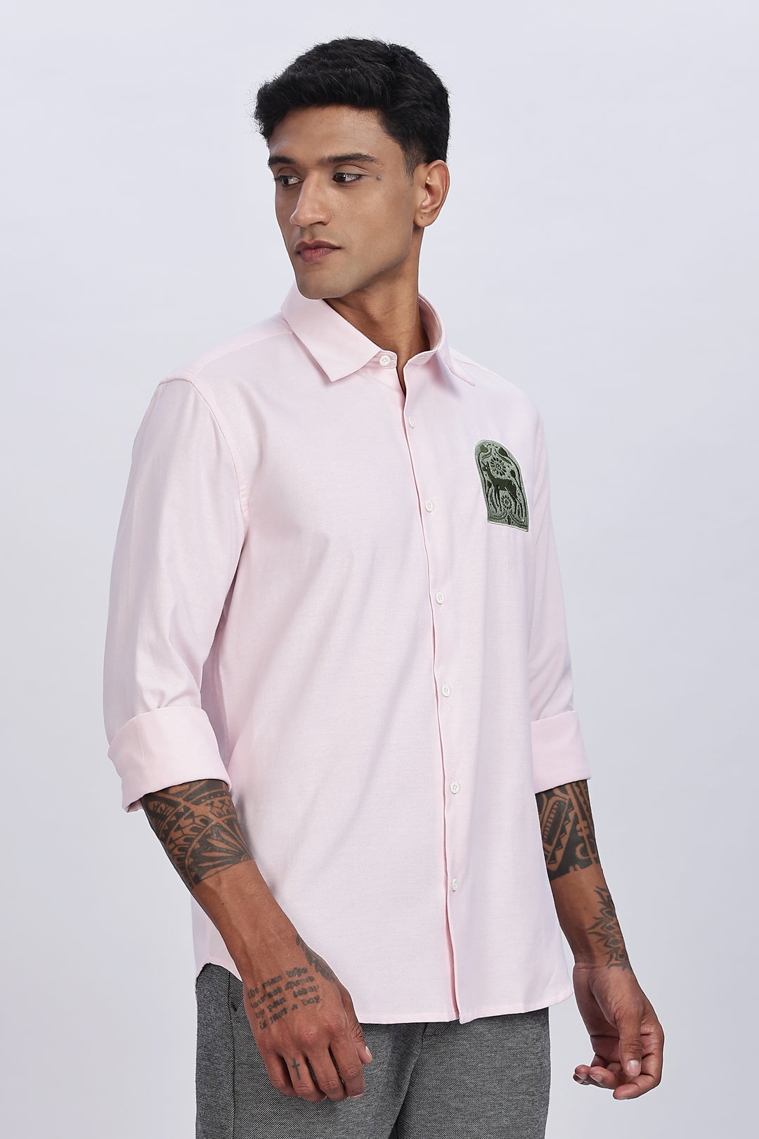 Deer Embroidery Shirt
