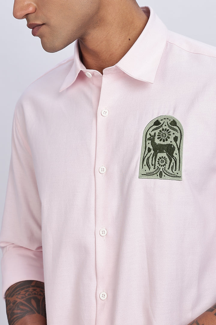 Deer Embroidery Shirt