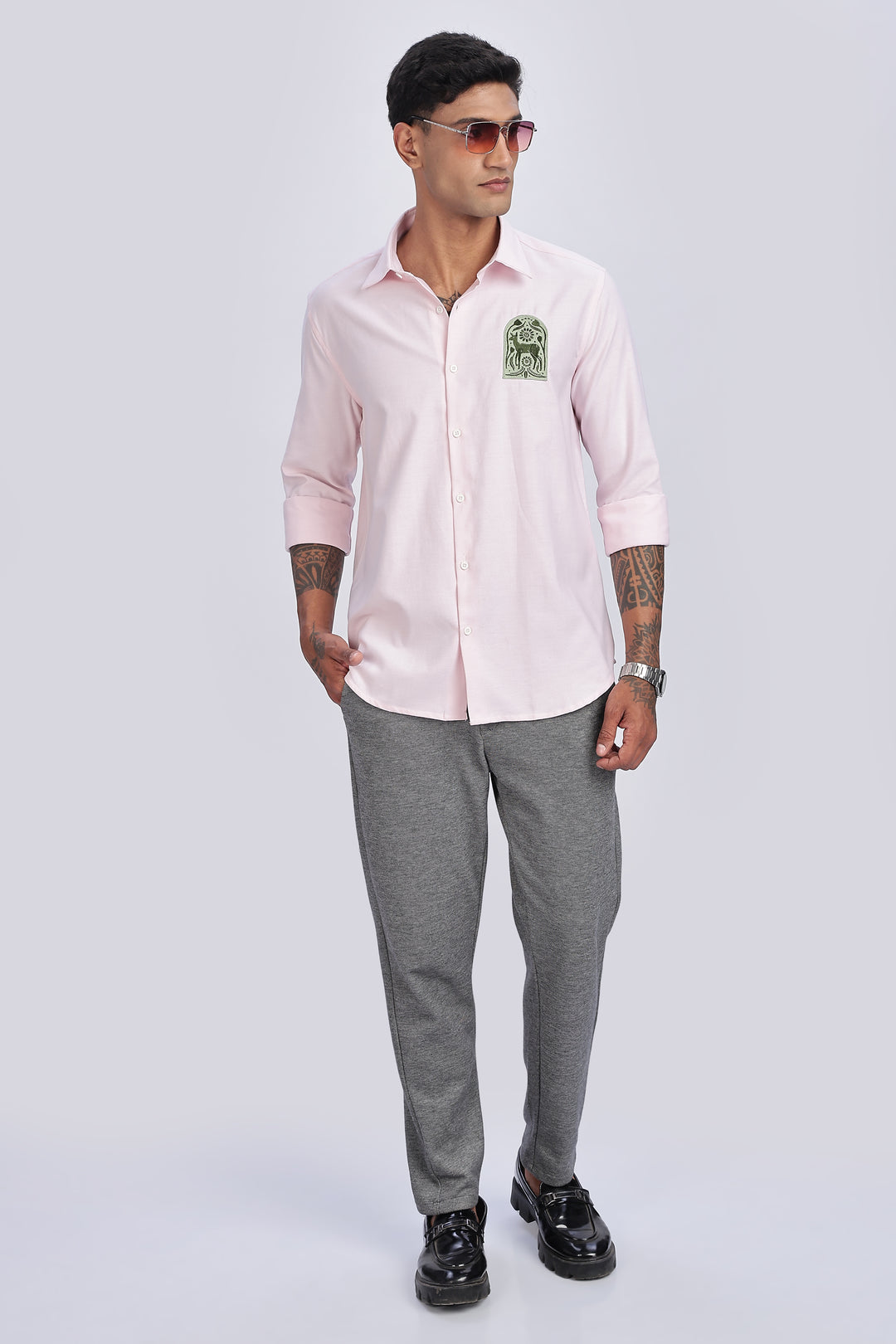 Deer Embroidery Shirt