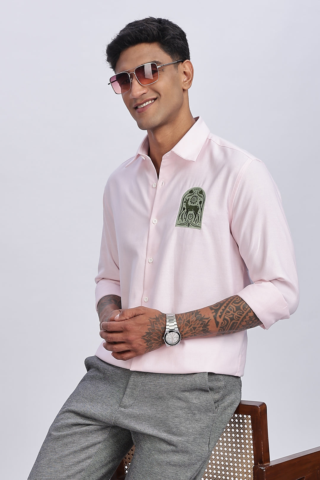 Deer Embroidery Shirt