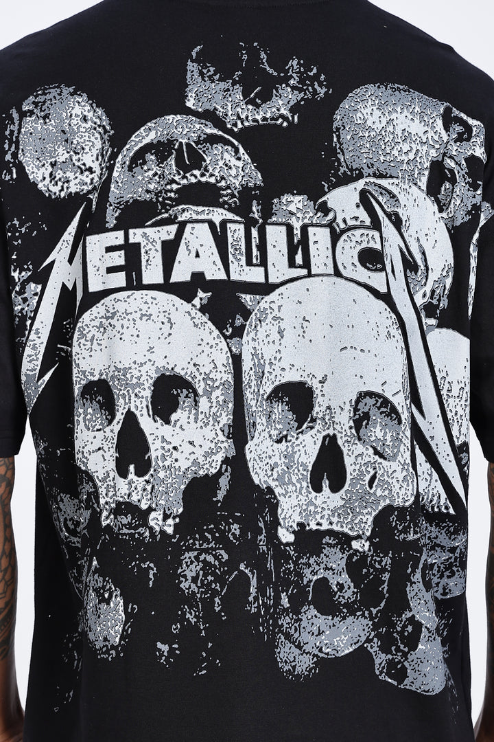 Skull : Black Oversized T-shirt