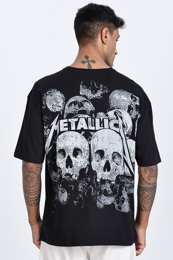 Skull : Black Oversized T-shirt