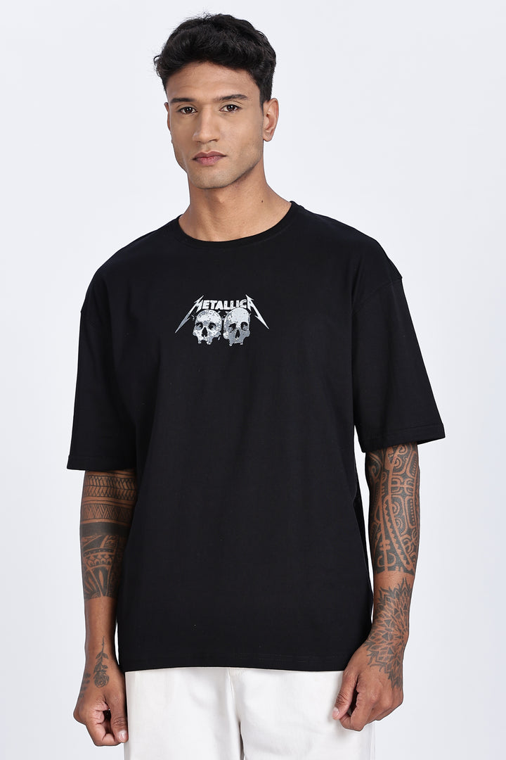 Skull : Black Oversized T-shirt