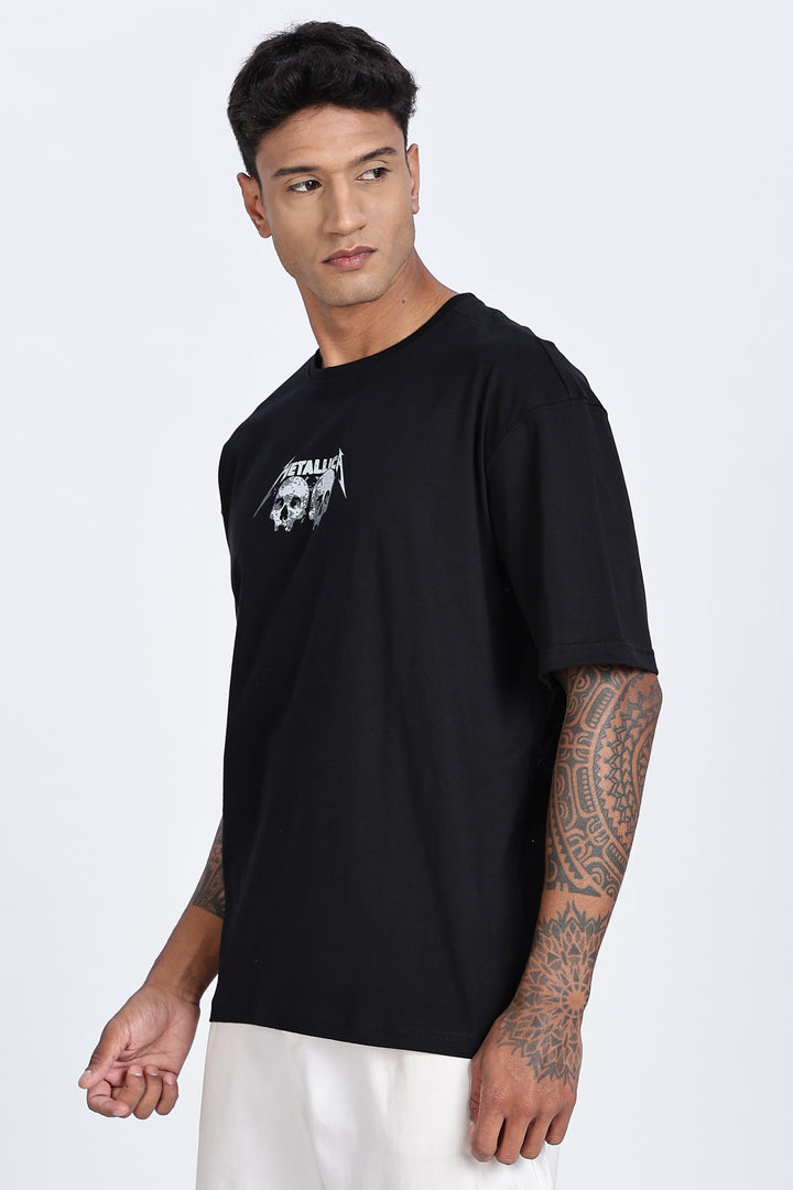 Skull : Black Oversized T-shirt