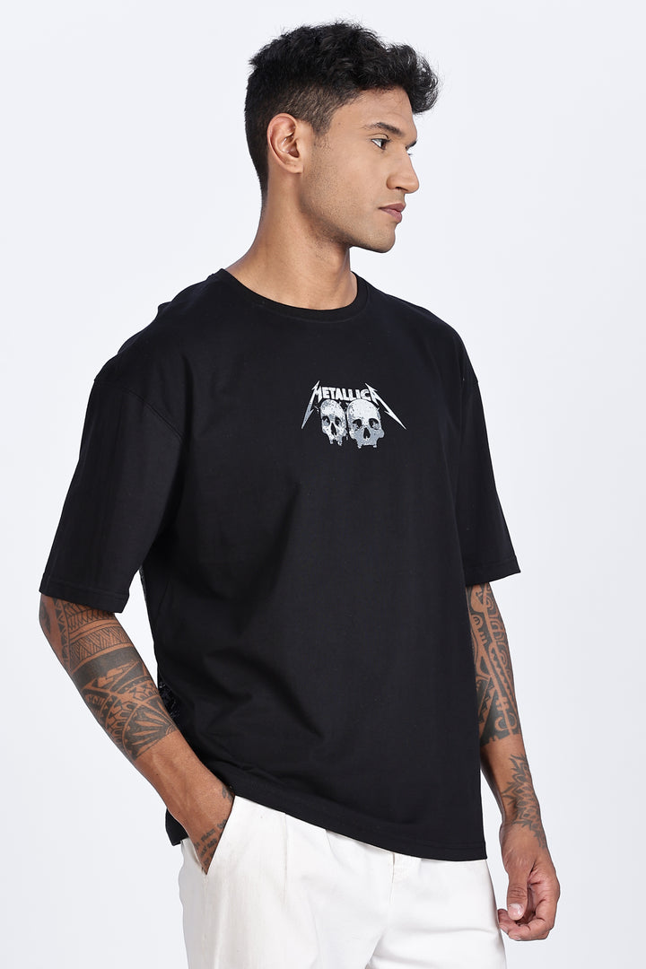 Skull : Black Oversized T-shirt