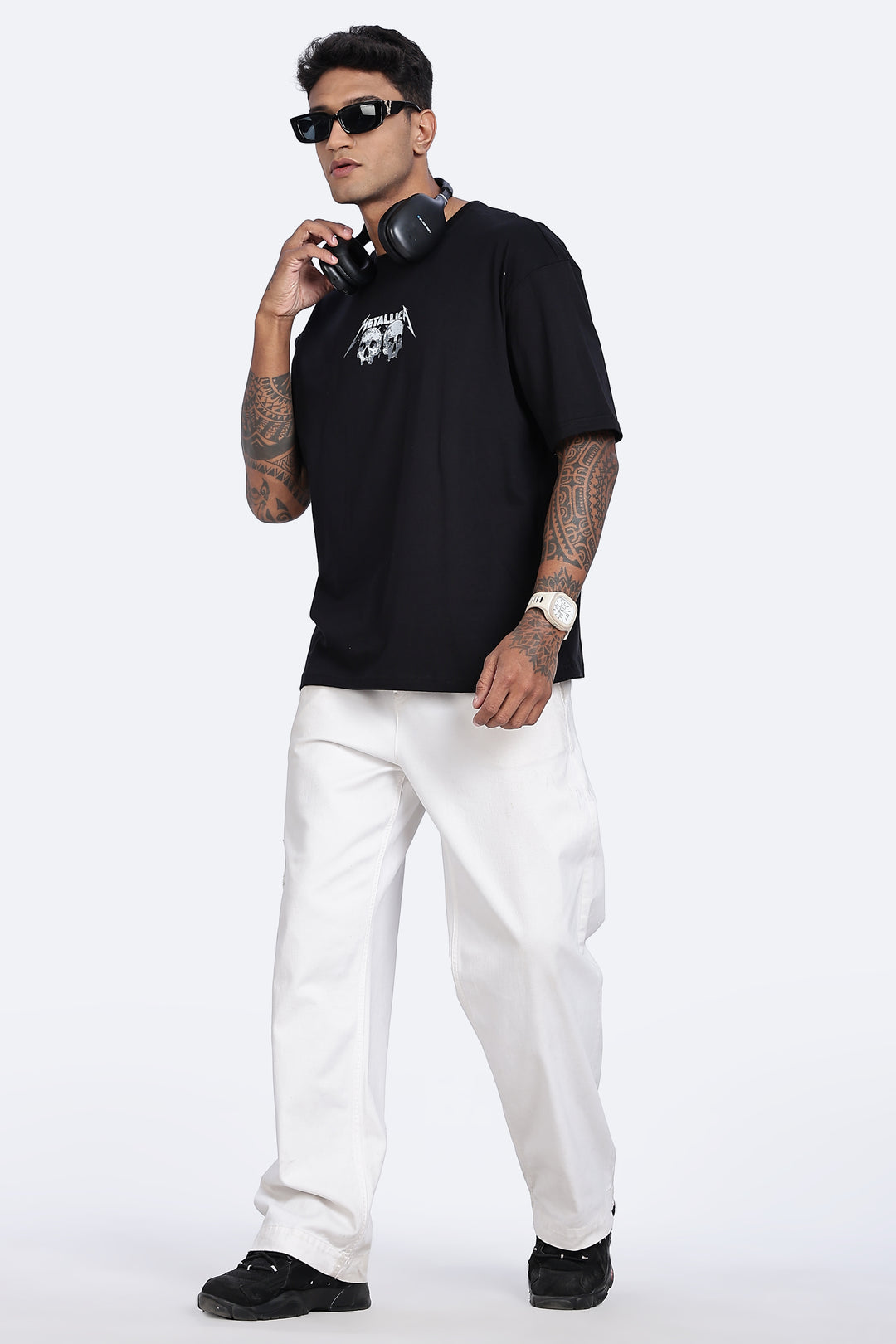 Skull : Black Oversized T-shirt