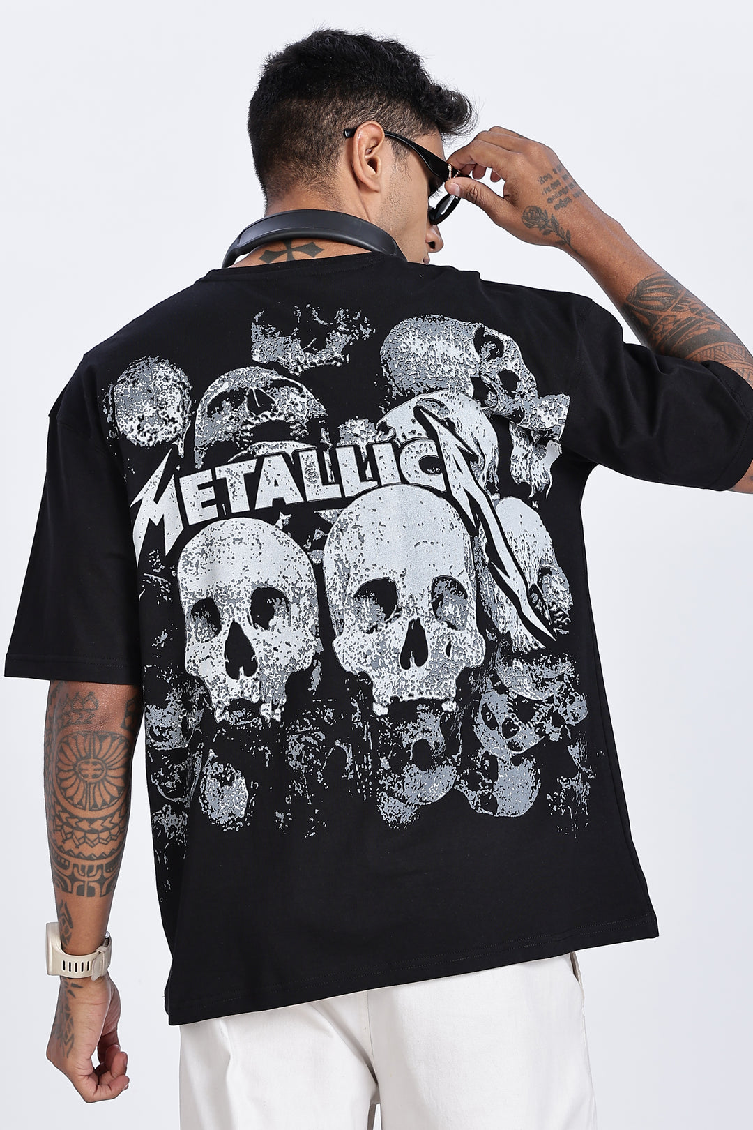 Skull : Black Oversized T-shirt