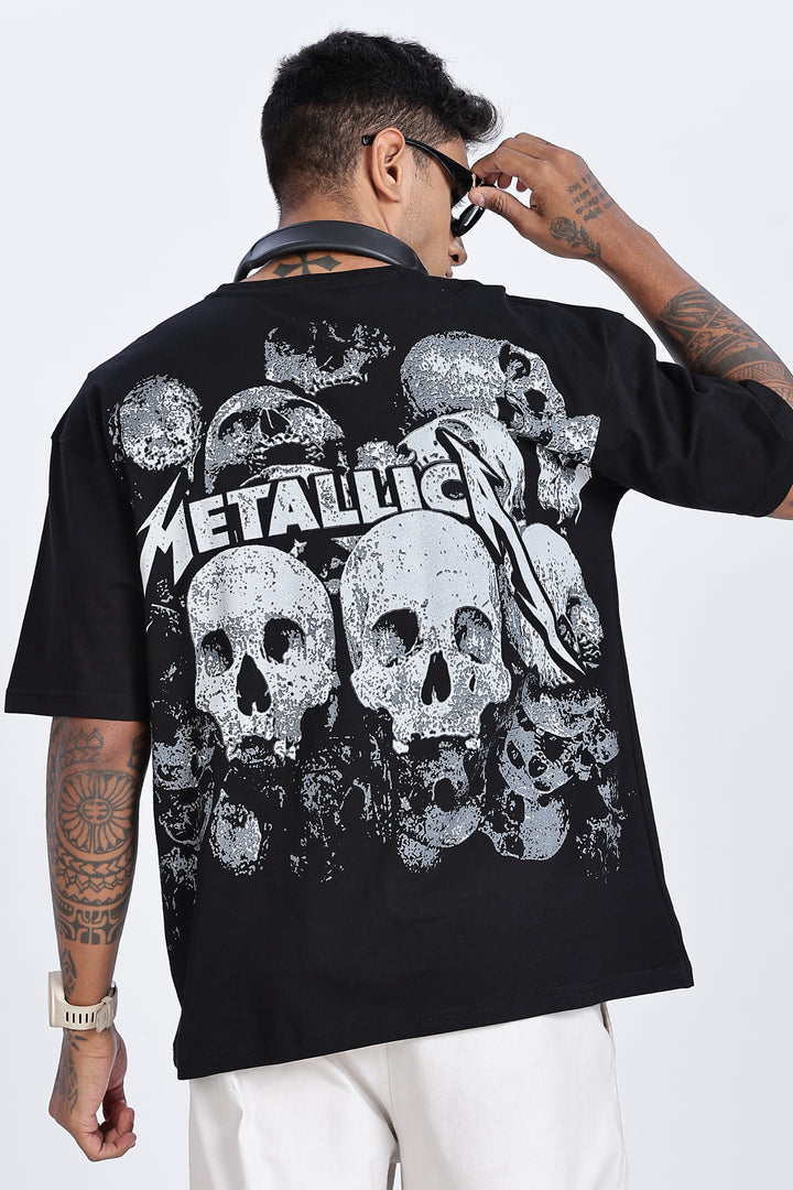 Skull : Black Oversized T-shirt