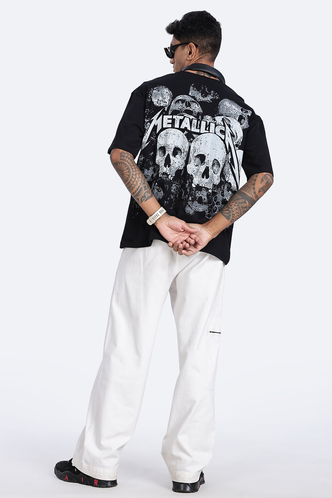 Skull : Black Oversized T-shirt