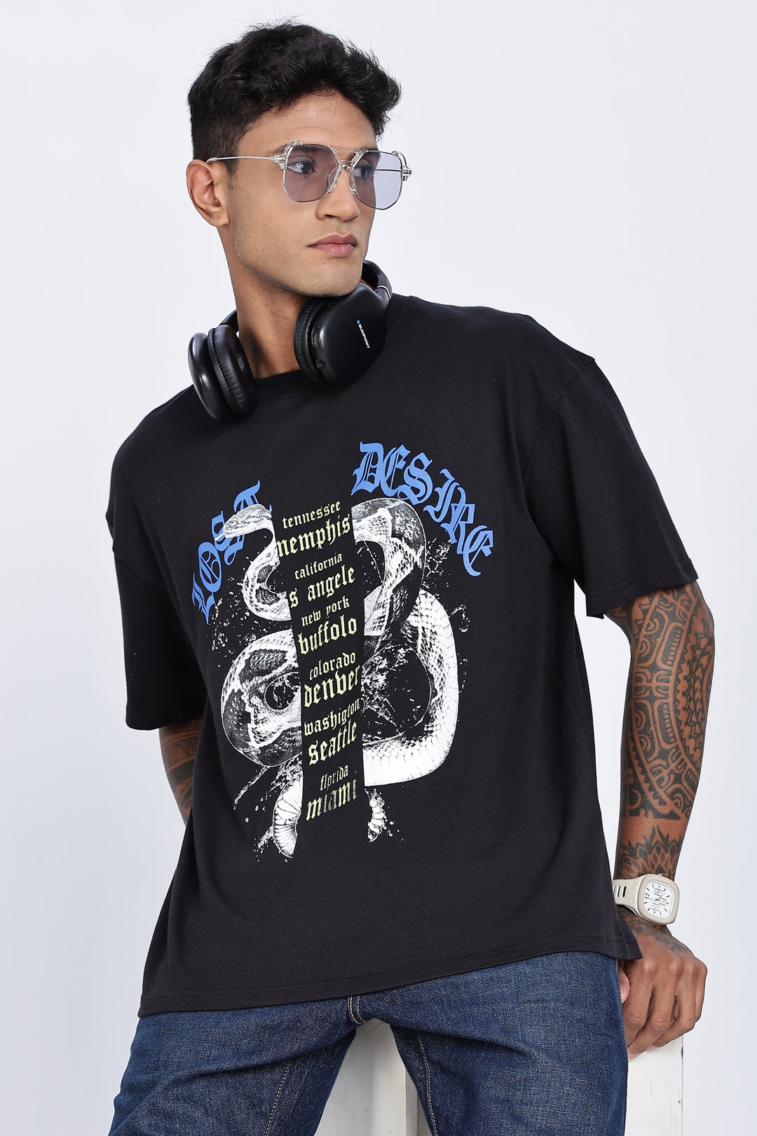 Lost Desire : Black Oversized T-shirt