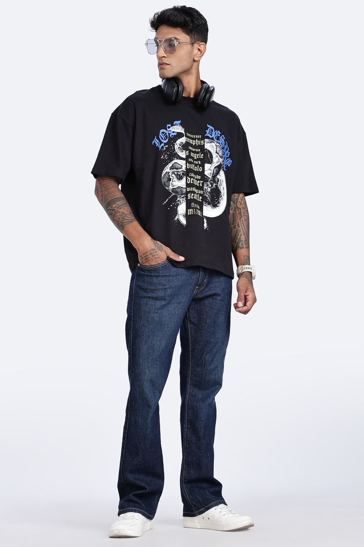 Lost Desire : Black Oversized T-shirt
