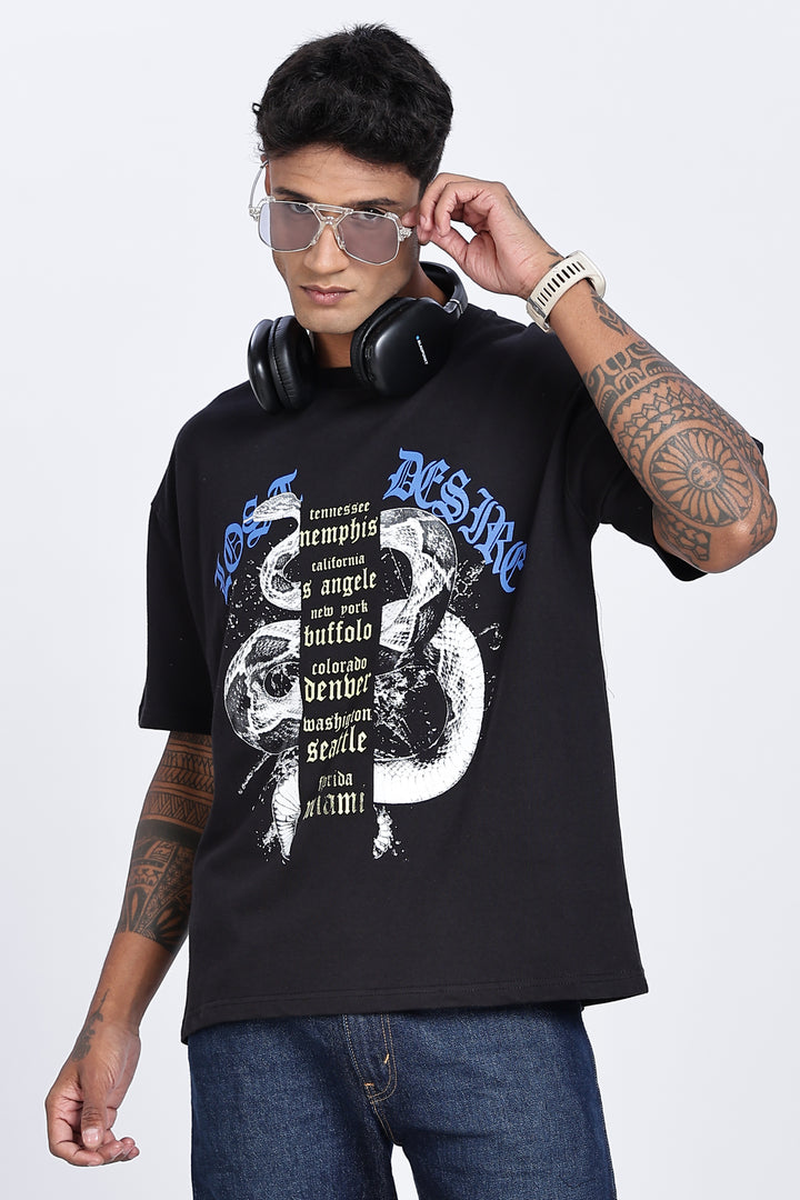 Lost Desire : Black Oversized T-shirt