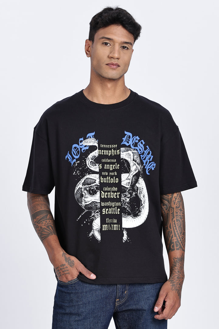Lost Desire : Black Oversized T-shirt
