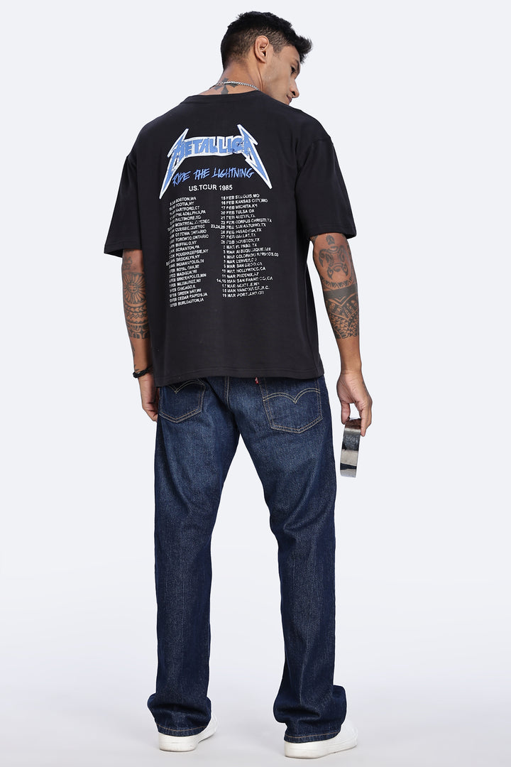 Thunder: Black Oversized T-shirts