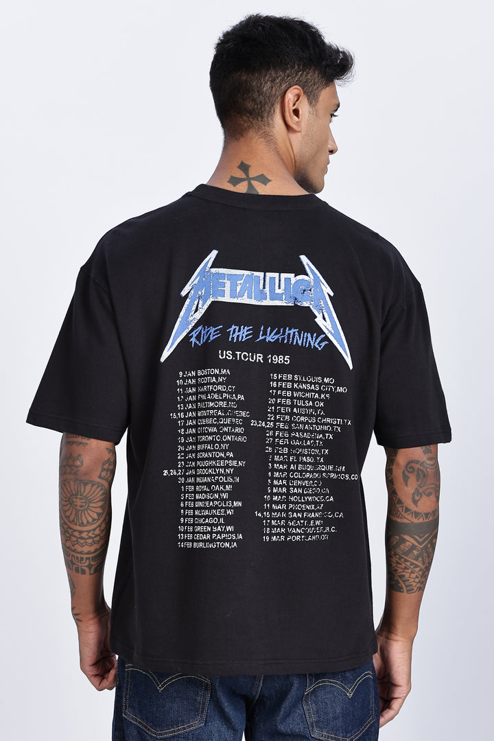 Thunder: Black Oversized T-shirts
