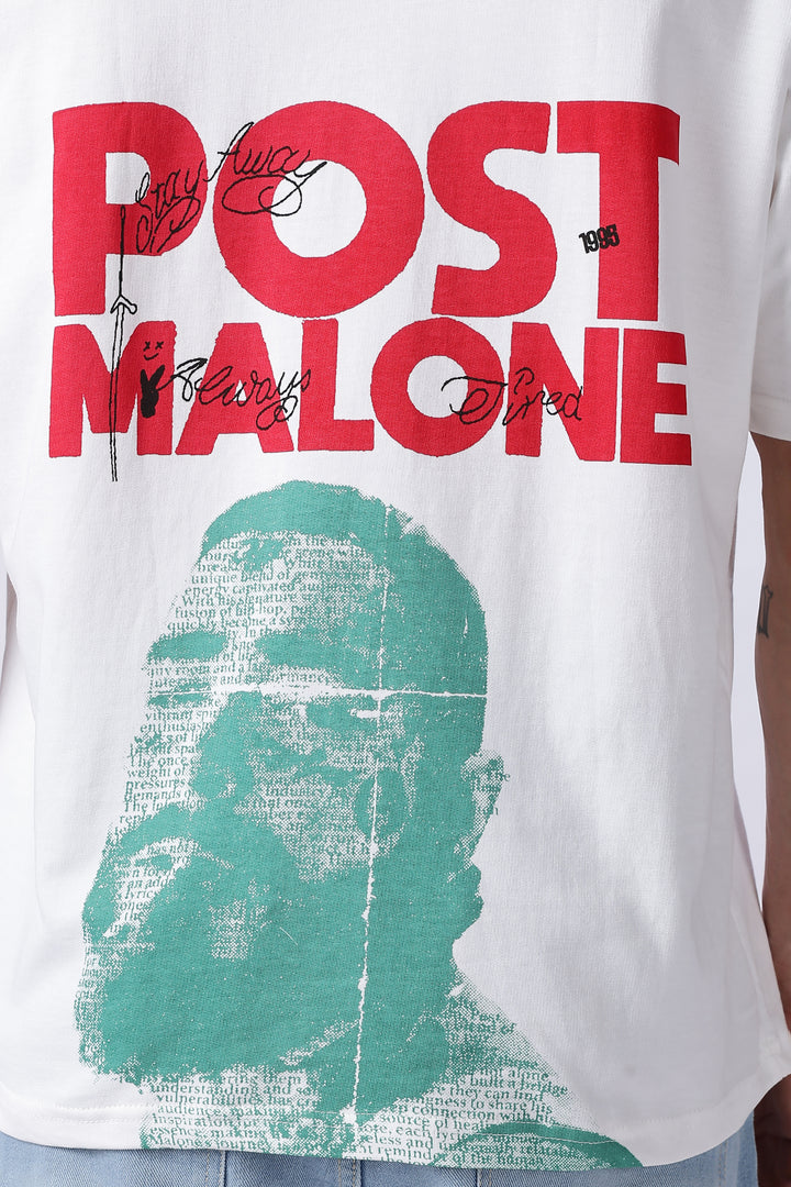 Post Malone: White Oversized T-shirt