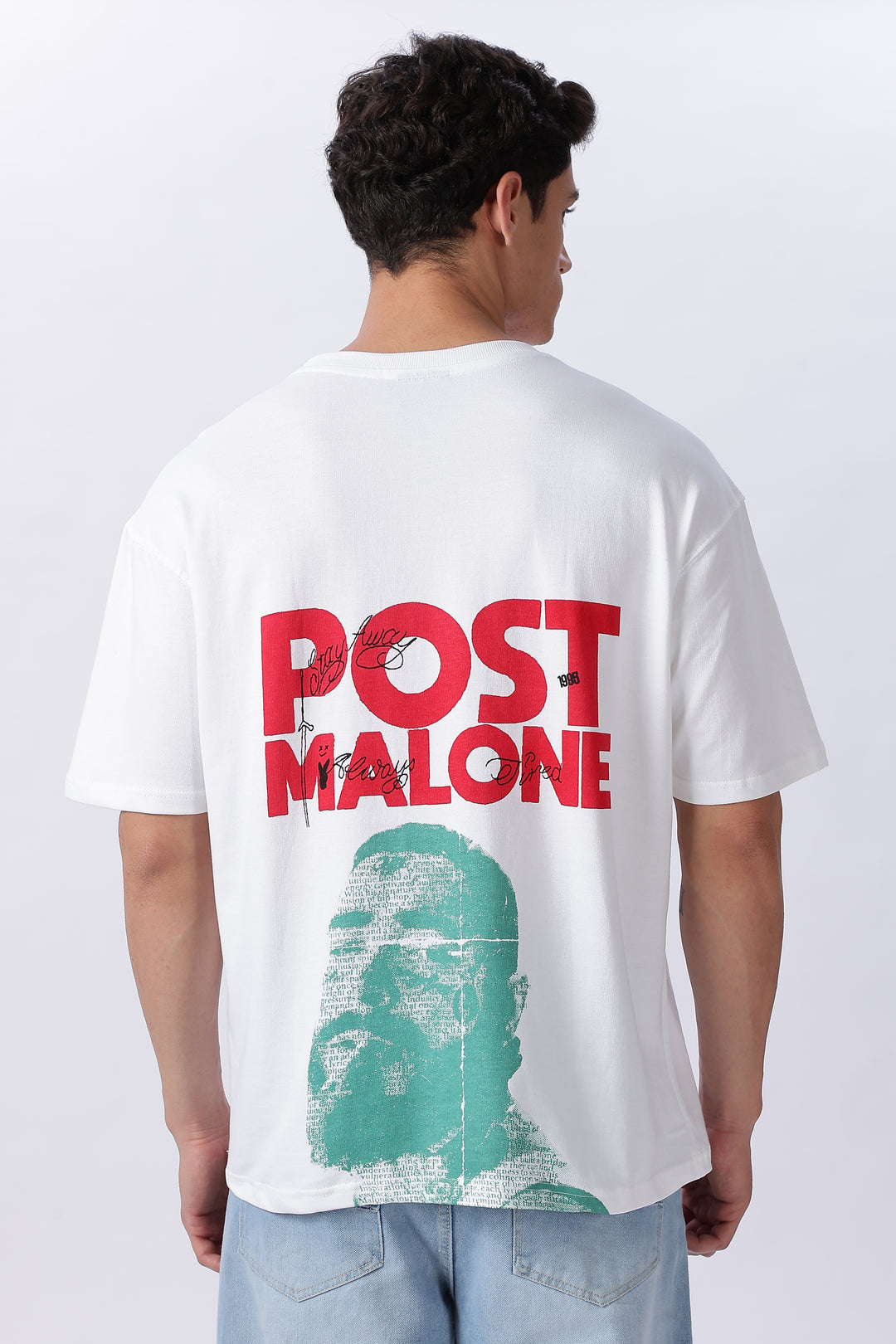 Post Malone: White Oversized T-shirt