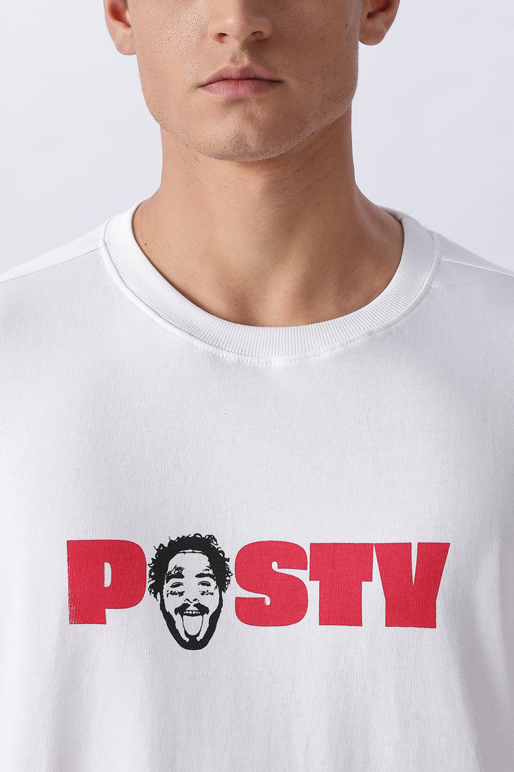 Post Malone: White Oversized T-shirt