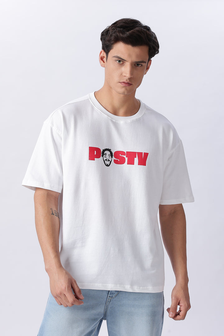Post Malone: White Oversized T-shirt