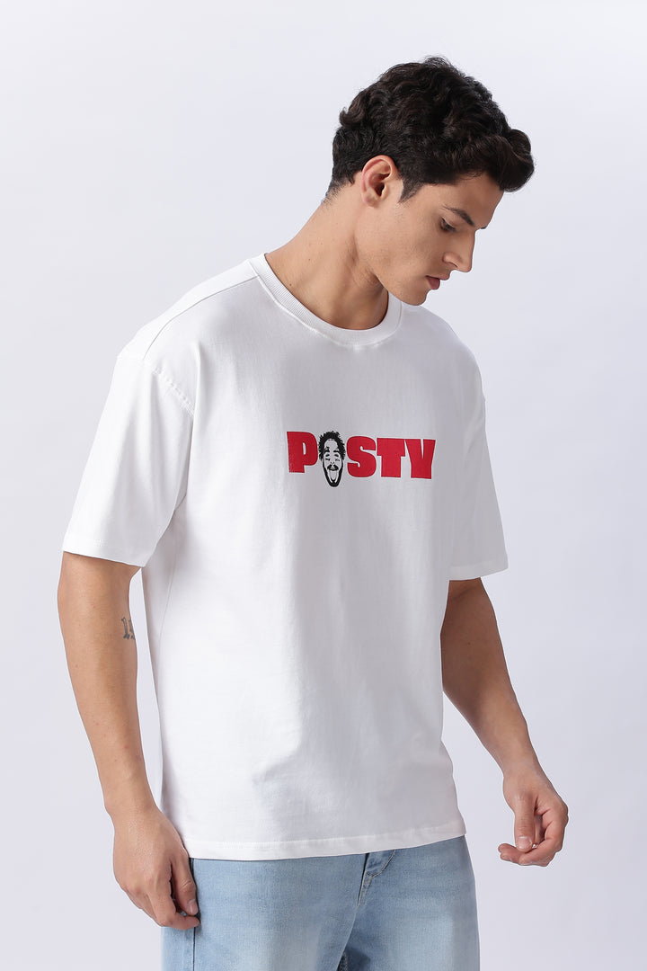 Post Malone: White Oversized T-shirt